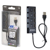 هاب USB 2.0 چهار پورت مدل HI-SPEED – دارای کلید روشن و خاموش