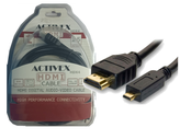 کابل Micro HDMI به HDMI 1.5 متری ACTIVEX مدل HDX4 – اتصال حرفهای موبایل، دوربین و تبلت به نمایشگر