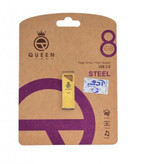 فلش مموری ۸ گیگ QUEEN مدل STEEL – طراحی فلزی، جمعوجور و بادوام برای ذخیرهسازی روزمره