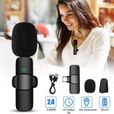 میکروفون یقهای مدل K9 – برای گوشی آیفون - ضبط صدای بیسیم با کیفیت بالا، مناسب برای تولید محتوا و لایو استریم