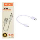 کابل شارژ SENTEX مدل P02 – کابل کوتاه مخصوص پاوربانک، شارژ سریع و قابل حمل