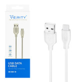 کابل شارژ VERITY مدل CB 3146 T-W (Type-C) – شارژ سریع و انتقال دیتا با دوام بالا