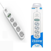 محافظ برق KINGSTAR مدل KPS5120 – چهار پریز + چهار پورت USB برای محافظت کامل