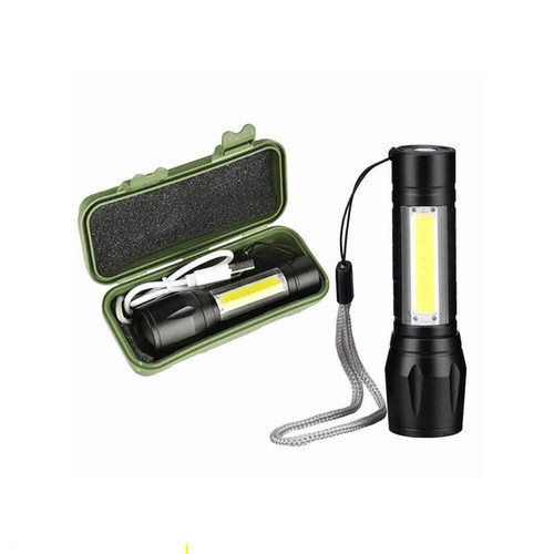 چراغ قوه شارژی پلیسی USB CHARGE – نور قوی، قابل حمل و مناسب استفاده روزمره