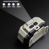 چراغ پیشانی (هدلایت) ROHS مدل HX-817S سنسوردار، Type-C، نور فوققوی COB + 5 LED