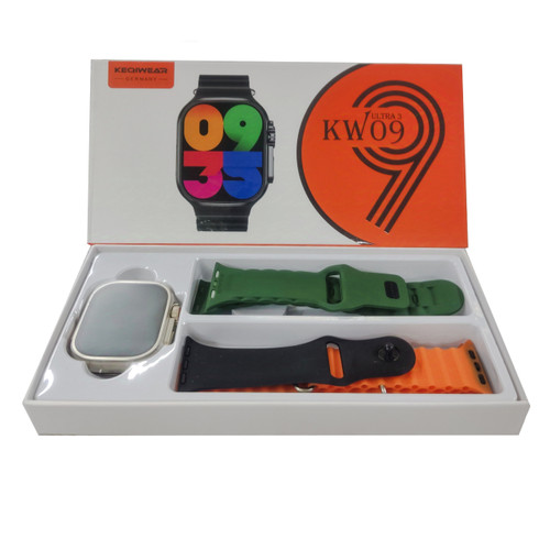 ساعت هوشمند KEQIWEAR ULTRA مدل KW09 – با سه بند و امکانات کامل