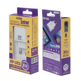 آداپتور شارژر 30 وات REMAX مدل RP-U82 – دو پورت Type-C و USB