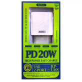 آداپتور شارژر 20 وات REMAX مدل RP-U68 – دو پورت Type-C و USB