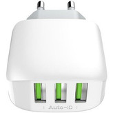 آداپتور و کابل شارژ17W KINGSTAR مدل KW163C – سه پورت USB