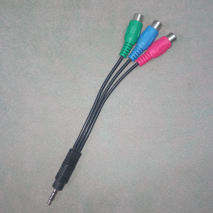 کابل تبدیل مادگی ۳ فیش AV به جک ۳.۵ میلیمتری (AUX) - 17CM