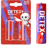 باتری قلمی شارژی دتکس پلاس (+DETEX) مدل HR6 سایز AA بسته ۲ عددی