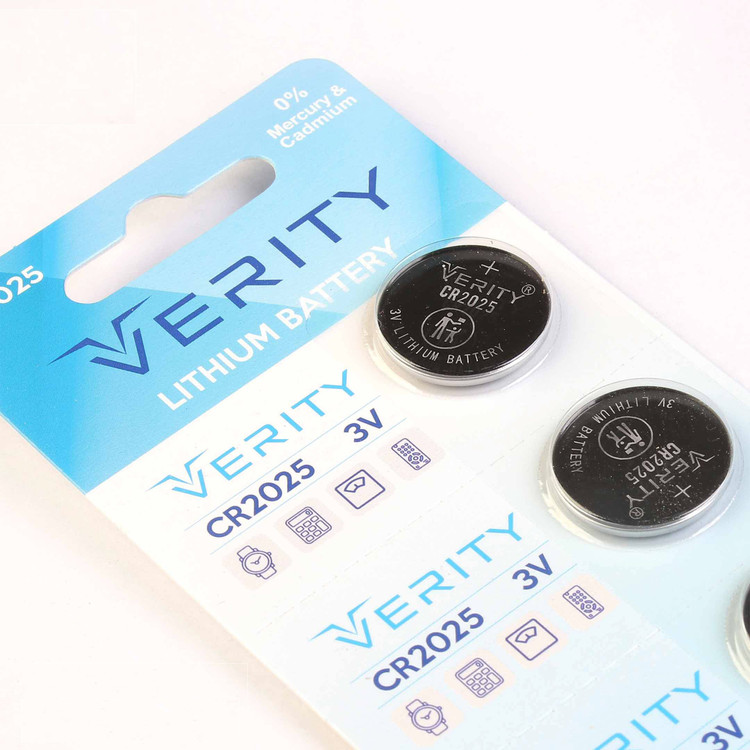 باتری سکهای وریتی (VERITY) مدل CR2025 ولتاژ ۳ ولت - 1 عددی