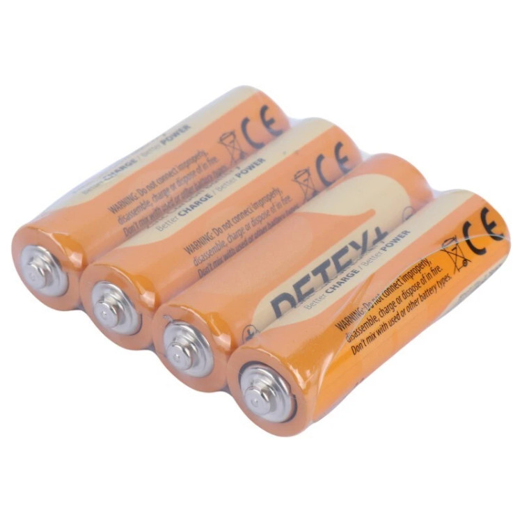 باطری قلمی کربنی DETEX مدل AA R6P 1.5V – بسته 4 عددی
