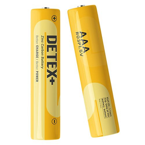 باتری نیمه قلمی کربنی DETEX مدل AAA R03P 1.5V – بسته 4 عددی